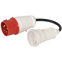 Powermaster 603073 16 A CEE 400 V a Enchufe de 16 A Schuko- Fly Plomo Co 400 V 5 Pines